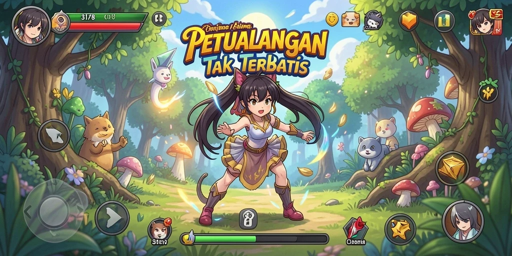 Gameplay menakjubkan dalam dunia anime yang penuh warna.