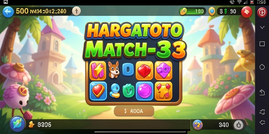Gameplay seru HARGATOTO dengan berbagai elemen Match-3.