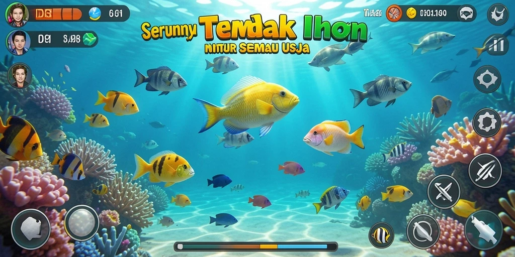 Tampilan gameplay Tembak Ikan yang seru dan mengasyikkan.