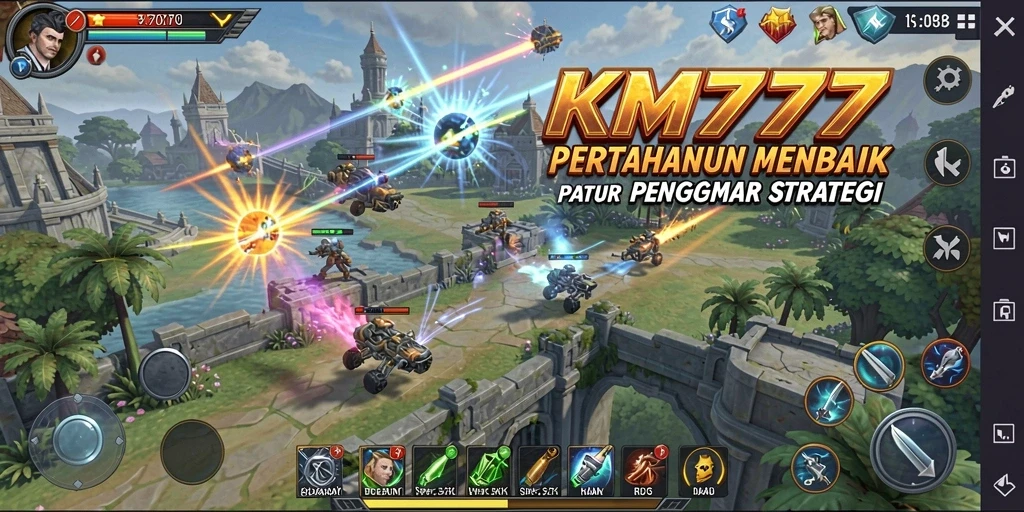 Tampilan menarik dari gameplay menara pertahanan yang mendebarkan.