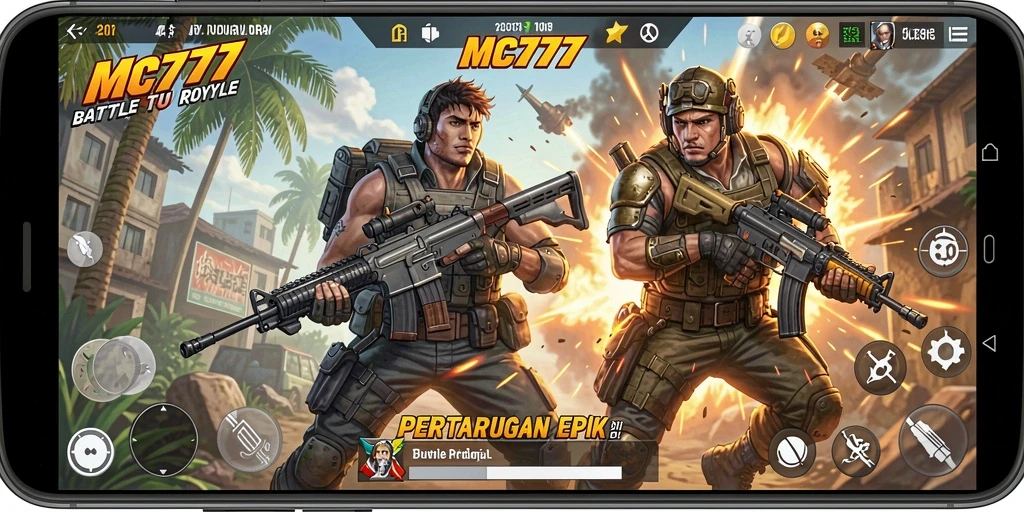 Gameplay Battle Royale yang menegangkan di MC777.