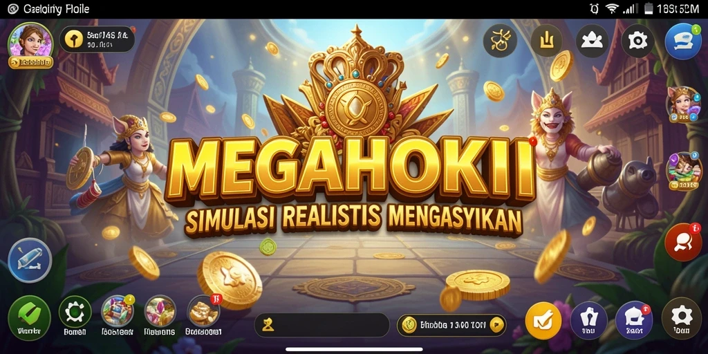 Gameplay MEGAHOKI yang menarik dan interaktif.