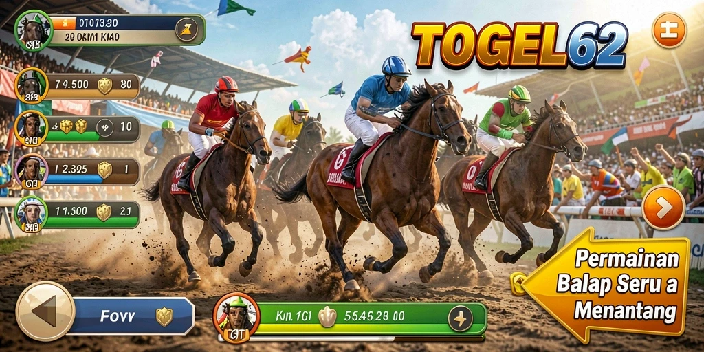 Screenshot dari gameplay balap TOGEL62 yang mendebarkan.