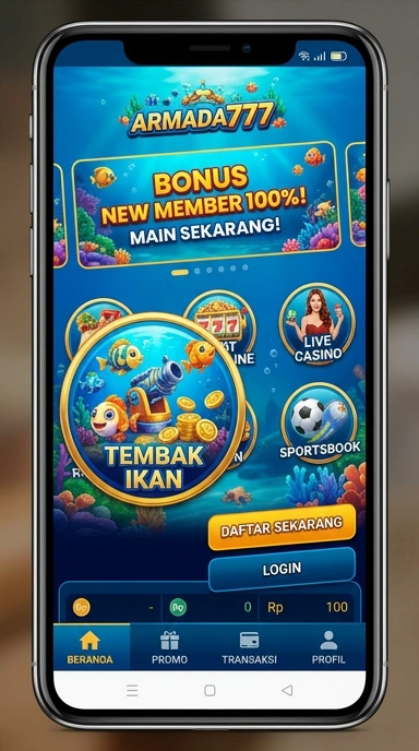 Screenshot aplikasi armada777 saat mendownload aplikasi terbaru.